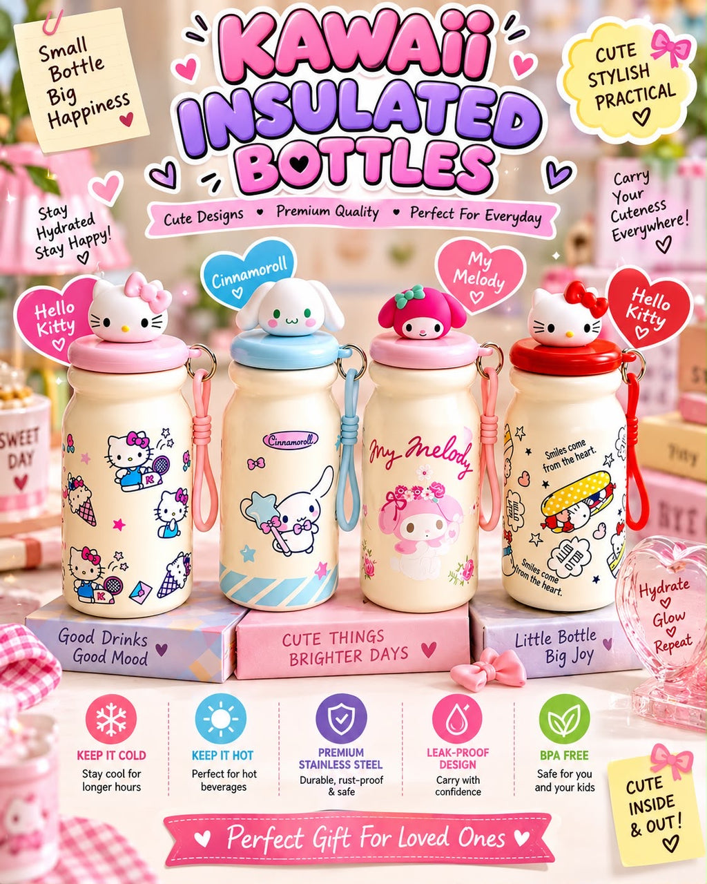 Cutified 316 Insulated Bottle 550ml