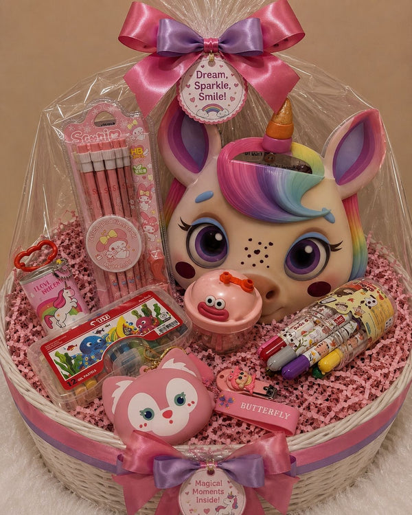 Magical Kawaii Unicorn Dream Gift Basket