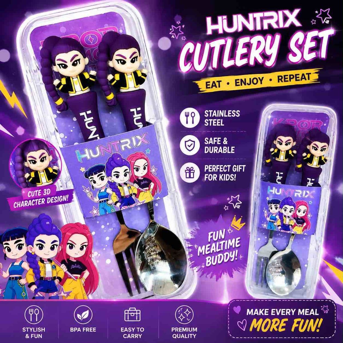 Huntrix Cutlery Set