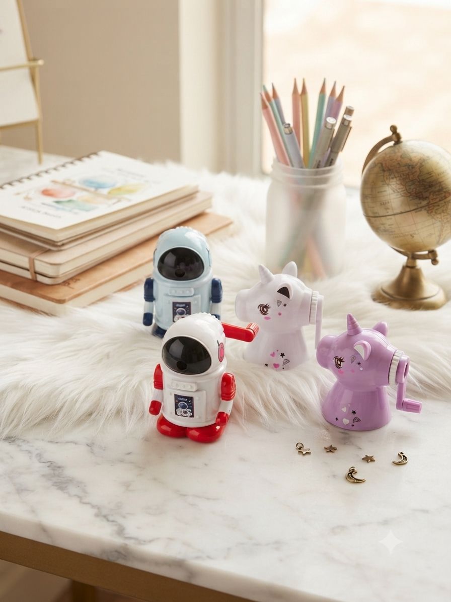 Whimsical Hand-Crank Pencil Sharpeners