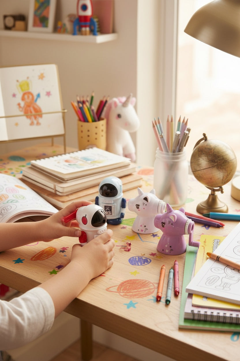 Whimsical Hand-Crank Pencil Sharpeners