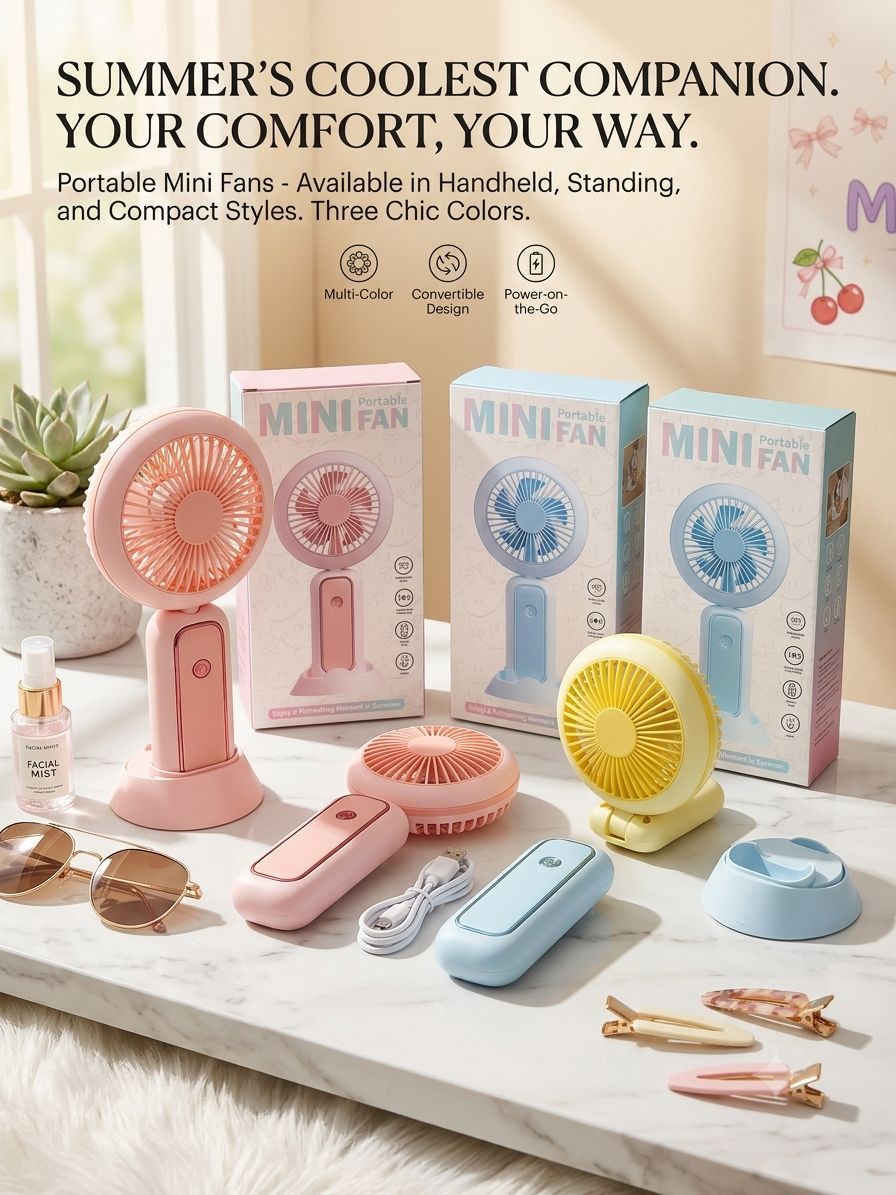 Foldable Electric Fan Compact Size