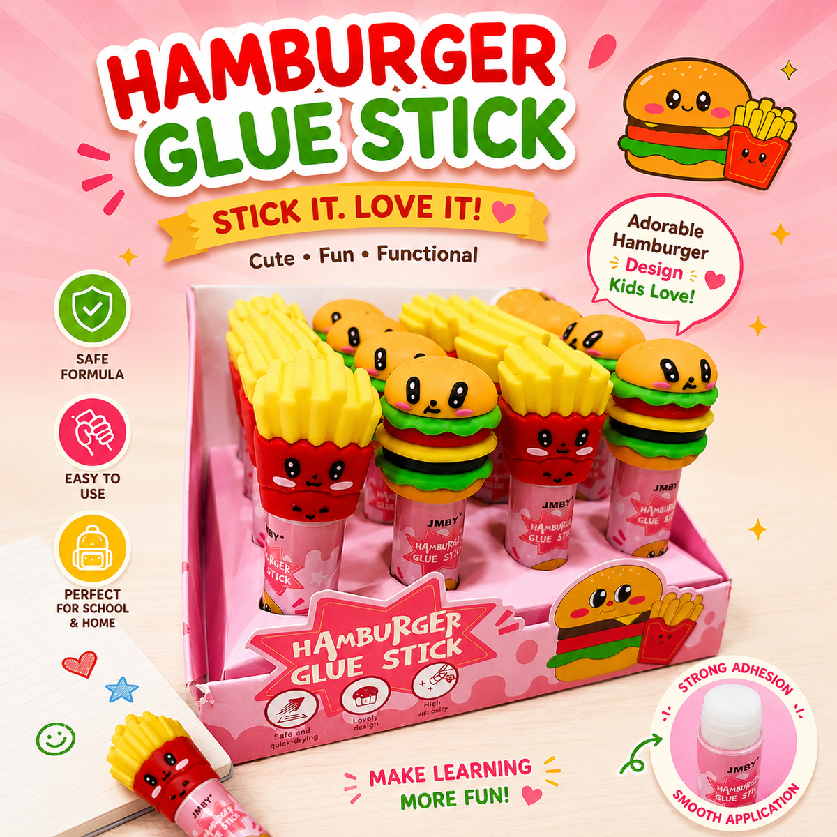 Hamburger Glue Stick
